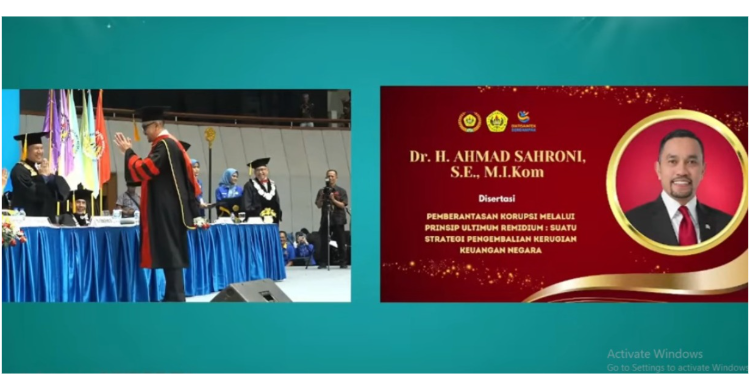 Lulus Doktor, Ahmad Sahroni Siap Comeback di Dunia Politik